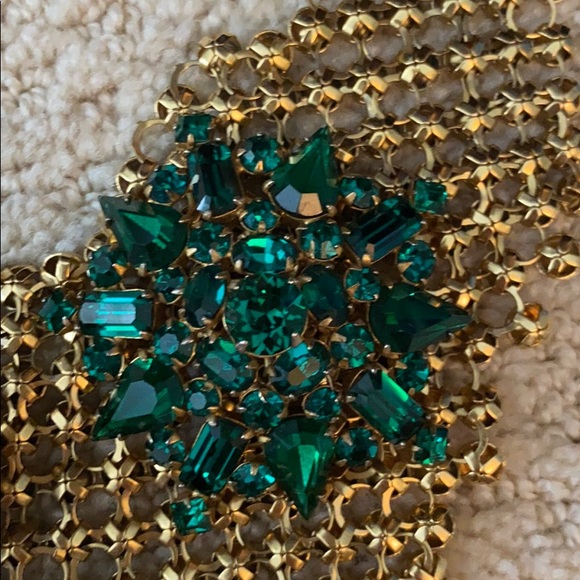 Lulu Frost vintage brass mesh bib necklace - Picture 4 of 10